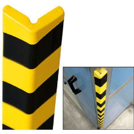 PARACOLPI FLESSIBILE ANGOLARE IN EVA ESPANSA CON BIADESIVO 760 MM x 50 MM GIALLO/NERO