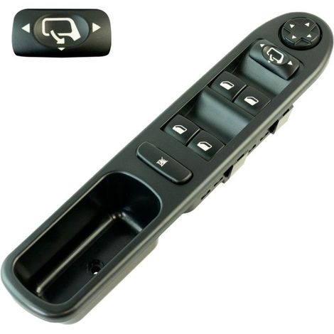 Commande lève vitre pour Peugeot 207 et 207+ (2006-2014) avant gauche (côté conducteur) (5 portes) 6554QG (1/5)