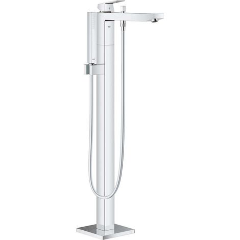 Grohe Eurocube Einhand-Wannenbatterie freistehend – Ausladung 298 mm – Armaturenhöhe 844-948 mm – mit Temperaturbegrenzer (1/4)