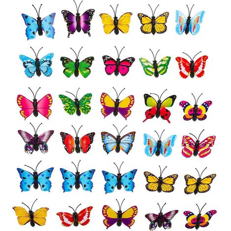 30 punaises décoratives papillons pour tableau en liège, punaises pour photos murales-4X3.5X1.5CM