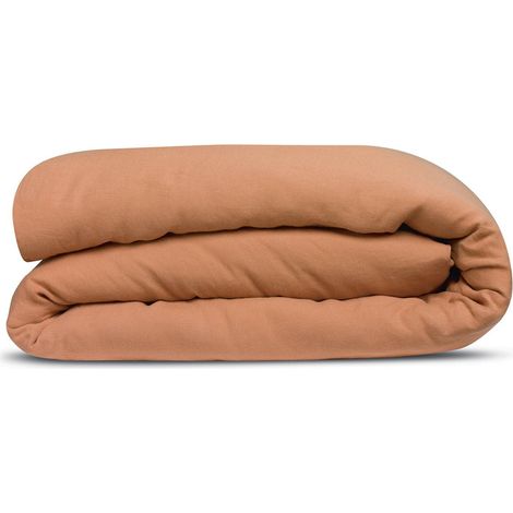 Housse de couette marron jaune beige orange 240 x 220 cm - PANGIVO (1/3)