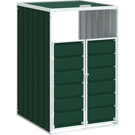 Casier à roulettes, adapté aux boîtes de rangement à un seul compartiment, vert acier. (1/5)