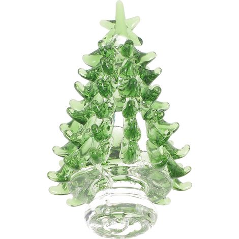 2 grüne Kristall-Weihnachtsbäume für Schreibtisch und Tisch (1/5)