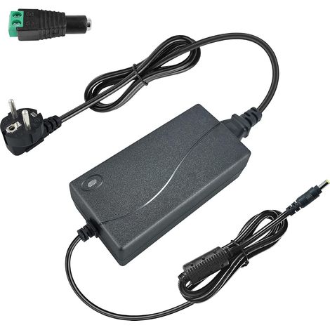 Bloc d'alimentation 12V 6A 72W Transformateur AC DC, Connecteur DC 5,5x2,1 mm Compatible 5,5x2,5 mm, Adaptateur Universel pour Rubans LED, Caméras de Surveillance, Écrans LCD, Imprimantes, Routeurs (1/5)