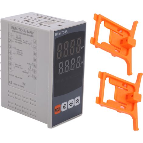 GARRYFIZH Thermostat numérique, régulateur de température PID, sortie relais intelligente, 100-240 V CA (BEM-TC4A-14RV)