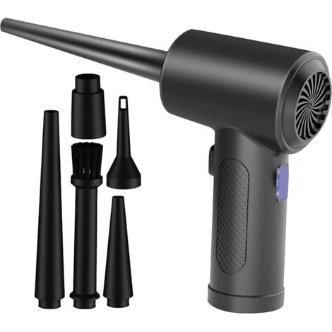 Souffleur D'air Électrique Portable Abs Noir pour Ordinateur , Rechargeable (1/5)