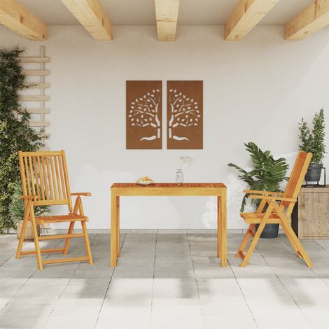 vidaXL 3 Piece Garden Dining Set Solid Wood Acacia (1/5)