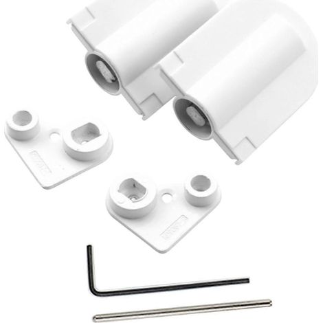 2 charnières de coiffeuse faciles à utiliser, pour coffre en bois, fermeture douce, noir et blanc. (1/4)