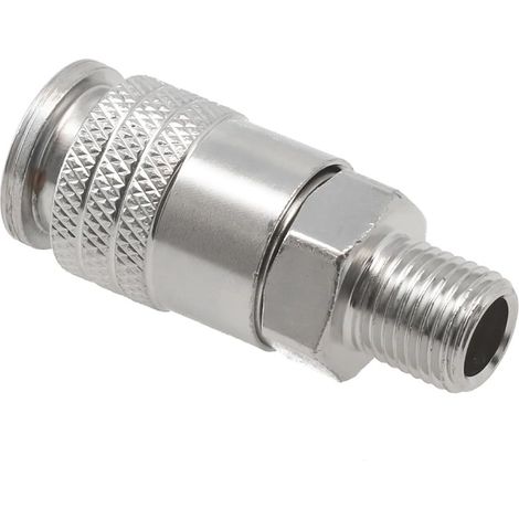 Raccordi per compressore d'aria da 2 pezzi, set di connettori rapidi per raccordi pneumatici con filettatura maschio G1/4 standard europeo per compressore d'aria