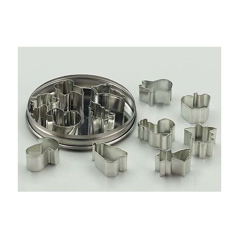 EVA SET 12 PZ TAGLIABISCOTTI TAGLIA BISCOTTI DECORA TORTE TORTA STAMPI