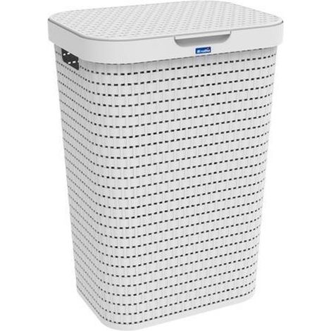 Rotho Wäschesammler Country, 55 L weiß Wäschebox (1/4)