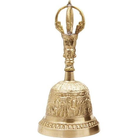 Dorje Vajra Gebetsglocken, handgefertigte tibetisch-buddhistische Meditationsglocken aus Messing, zur Verwendung bei Hochzeiten in Tempelhäusern (1/4)