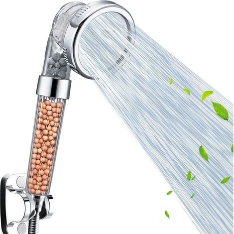 Pomme de douche à main avec filtration ionique, haute pression et 3 modes spray – idéale pour peau et cheveux secs (1/4)