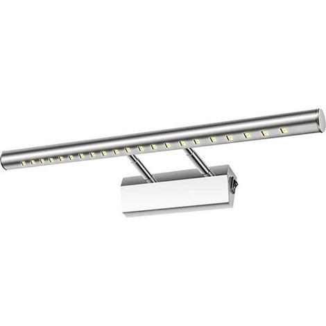 Applique murale LED 5W pour salle de bain, étanche IP44, orientable à 180°, avec interrupteur, en acier inoxydable, pour miroir, sal (1/5)