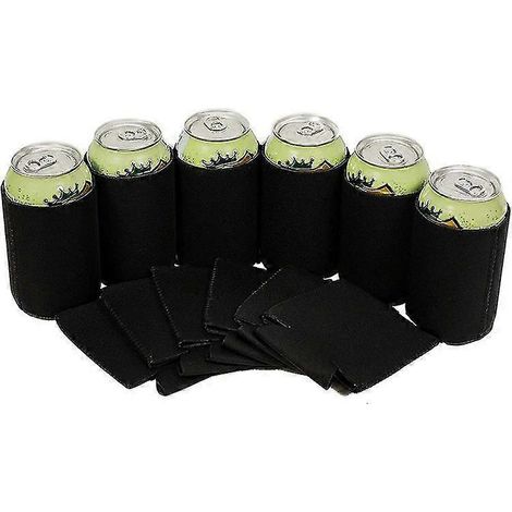 6er-Packung leere Bierdosenkühlerhüllen aus Neopren, Getränkeflaschenhalter-Black (1/4)