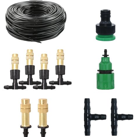 Kits de riego, sistema de nebulización, apto para exteriores, 10 m (1/2)