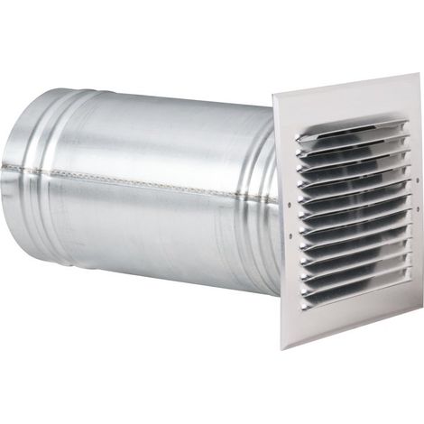 Anjos Ventilation – Prise d'air de traversée de mur de façade PA – Diamètre 160 mm – Manchon fixe 250 mm et réglage 200 mm – Pour murs 250 à 400 mm
