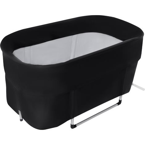 Baignoire portable pliable adulte, 115x57x55 cm, bain de glace & Spa chaud, structure renforcée, charge 150 kg, avec sac de rangement, pour maison et extérieur (1/5)