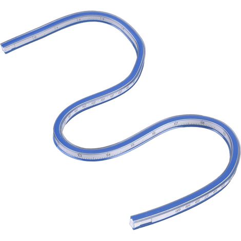 règle courbe flexible en plastique, outil de dessin et de mesure, fournitures de loisirs créatifs (60 cm) (1/5)
