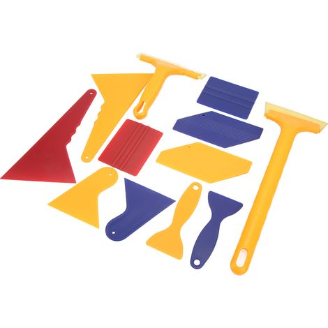 Lot de 12 outils de pose pour film teinté auto, raclette et lisseur de bord, accessoire d'installation pour adhésif et covering. (1/5)
