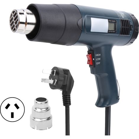 Pistolet à air chaud professionnel 1600W réglable en température GJ-8016LCD, usage industriel, prise 220V AU. (1/5)