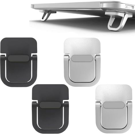 Mini supporto per laptop, set da 2, con sistema di raffreddamento, compatibile con tablet e laptop. Adatto alle tastiere MacBook Pro e Air. (1/5)