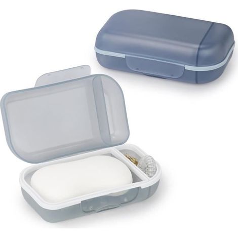 Boîte à Savon - Non spécifié - Lot de 2 - Étanchéité TPR - Pratique pour Voyage - Design Translucide (1/4)