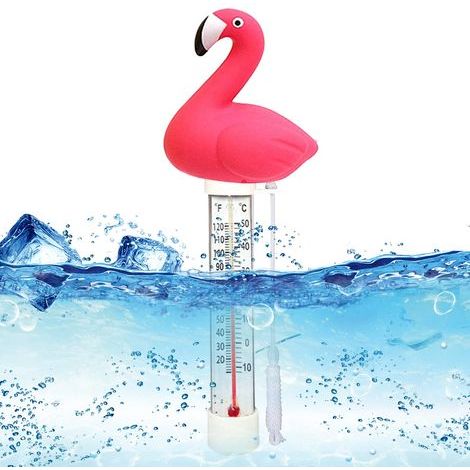 Thermomètre Flottant de Piscine, Thermomètre Eau Flottant, Pool Thermometre Flottant, Thermomètre de Piscine avec Ficelle, Cartoon Mignon Thermomètre, pour Piscines Extérieures et Intérieures (1/4)