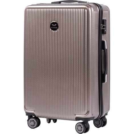 Maleta mediana Wings PC African Eagle 2.0 de 24 pulgadas, color bronce.