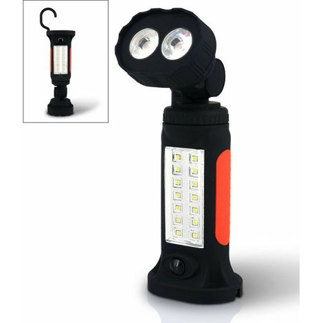 14+2 LED Camping Lampe,Mains Libres Lampe de Travail Torche Avec Crochet et Siège d'Aimant Lampe de poche pour Voiture,Garage,Urgence,Atelier 7284 (1/5)