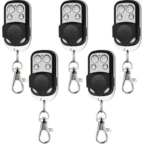 Lot de 5 télécommandes universelles sans fil pour porte de garage 433 MHz avec couvercle coulissant pour porte de garage de voiture