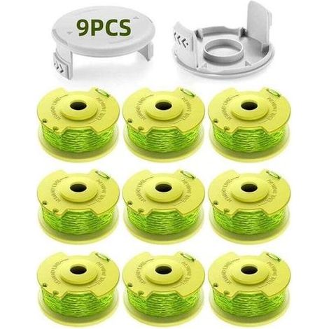 Bobines de fil de rechange AC80RL3 pour débroussailleuse Ryobi One Plus+ 18 V 24 V 40 V RY40204 RY40220 ZRP2080(9 Bobine,2 Couvercle) (1/4)