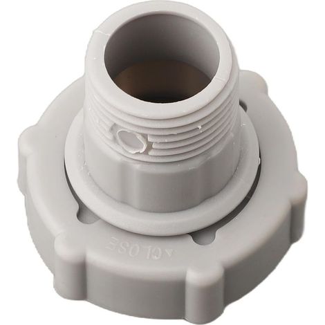 Bouchon de vidange de piscine série P6 de rechange pour Intex – Plastique ABS gris 3,8 cm ID raccord de jardin – Piscine hors sol (1/5)