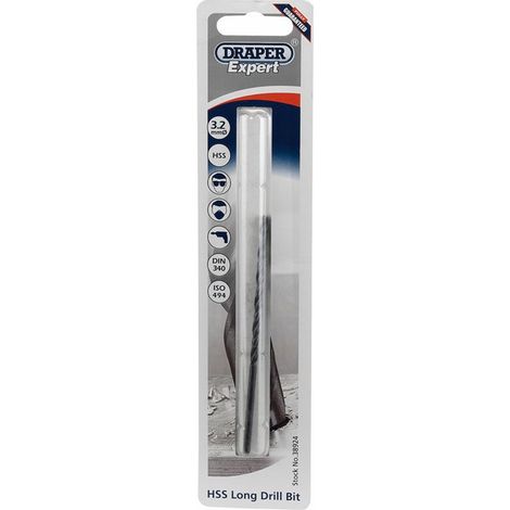 Draper Expert 3.2 X 100mm HSS Extra Long Drill Bit (38924) (1/2)
