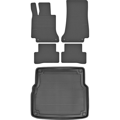 Baule MAX-MAT 911219 + Tappetini MOTOHOBBY 180206 - Mercedes Classe C IV S205 Station Wagon dal 2013, vano piedi anteriore MS - Installati