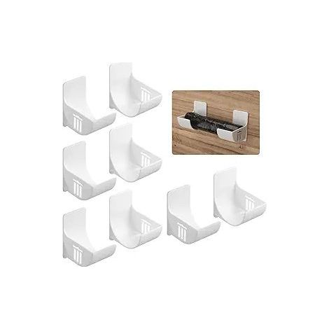 Boîte de rangement en papier aluminium 4 pièces, boîte de rangement adhésive pour étagère murale de porte pour portes de placard de cuisine pour porte de placard porte de garde-manger, papier parchemi (1/5)