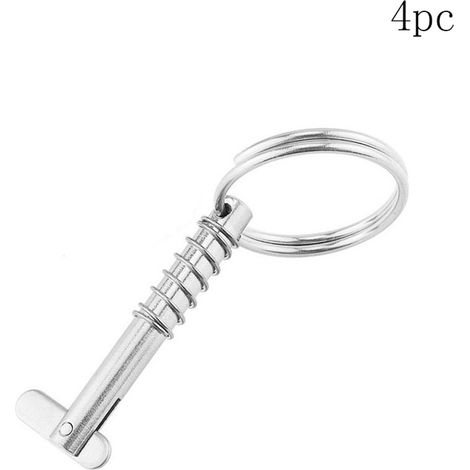 Pernos de liberación rápida – par de 4, fabricados en acero inoxidable 316 resistente al agua de mar, 6,3 x 76 mm, con anillos