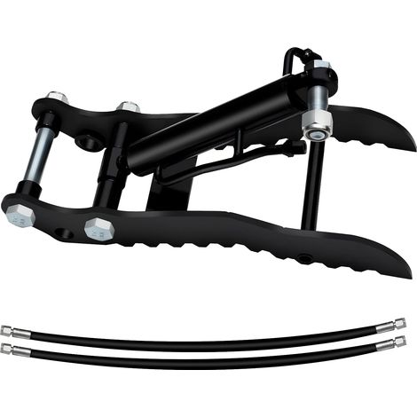 Pince hydraulique à pouce en acier Mn pour mini-pelle : pince hydraulique à pouce à un seul trou avec 2 flexibles M14 (1/5)