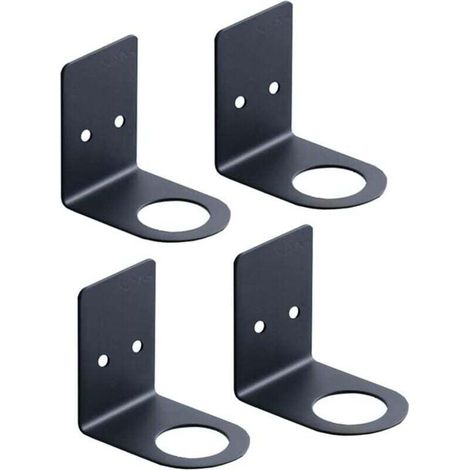 2.7cm Soap Dispenser Wall Mounted Hand Pump Holder Wall Mounted Lotion Holder 4pcs Black MUMU (1/4)