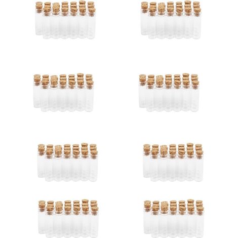 Lot de 160 mini flacons vides en verre transparent de 2 ml - 11 x 32 mm (1/5)