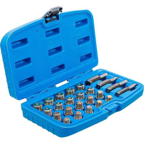 BGS  Kit  de  reparación  de  roscas  de  drenaje  de  aceite  64  piezas.  -  126