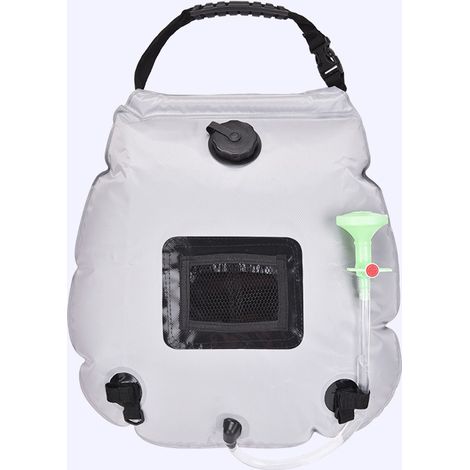 Kit de douche solaire de camping portable 20 L avec pommeau et interrupteur.-AquaForge (1/5)