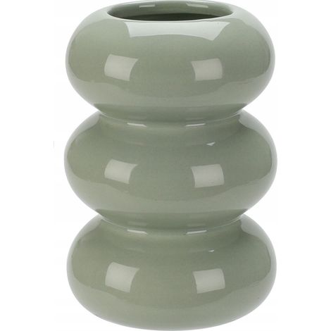 Vaso per fiori in ceramica, grigio, 10 cm