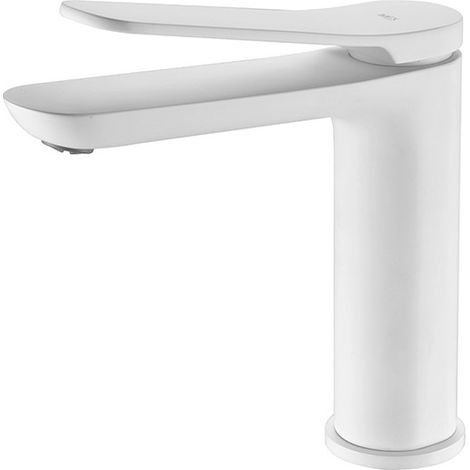 Mice - Grifo monomando de lavabo, Grifería de baño con caño corto Color Blanco Mate