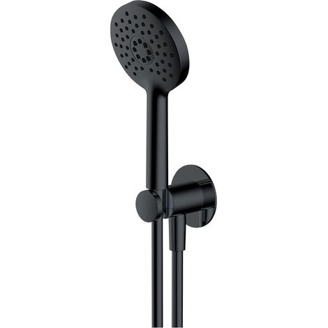 RAK Petit Round Shower Handset with Bracket - Matt Black