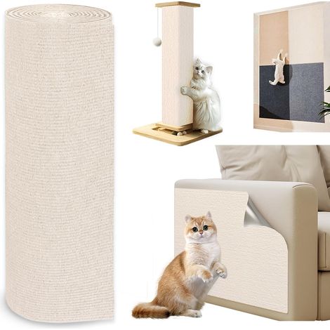 1 Tapis Griffoir Chat, Protection Canapé Anti Griffe, Matériau Non Tissé, Découpable, Pour Murs et Meubles (1/5)