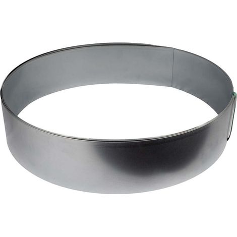 8m Rasenkanten, Pflanzring, Beeteinfassung aus Metall, Silber, Umrandung Gartenbeet, Blumenbeet oder Kiesbeet - Höhe 20cm