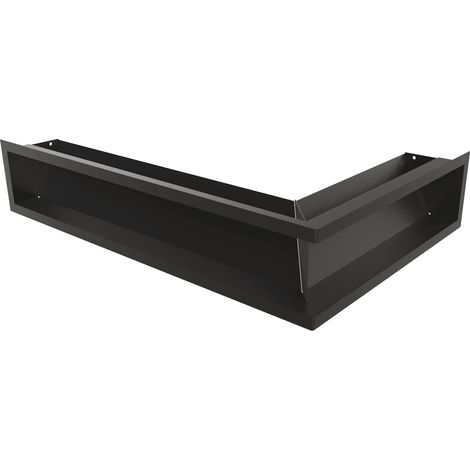 Eck-Lüftungsgitter LUFT links 60x40x12 schwarz Slim (1/5)