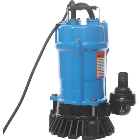 Pompe submersible pour eaux usées (550 W, 2850 tr/min, débit maximum 3519 gallons, hauteur de refoulement max. 15 m, IP68, interrupteur de protection thermique du moteur) (bleu) (1/5)