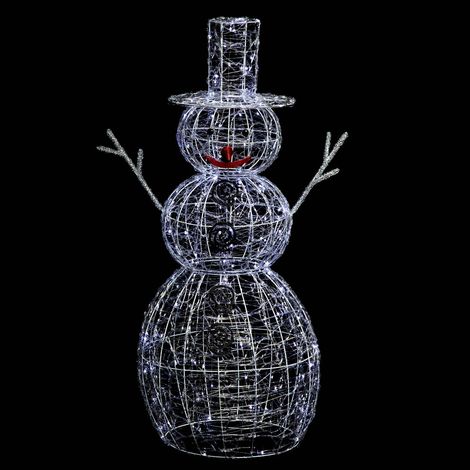 Acrílico forma muñeco de nieve 3D luz 200 LED H.120cm al aire libre - Feeric lights & christmas